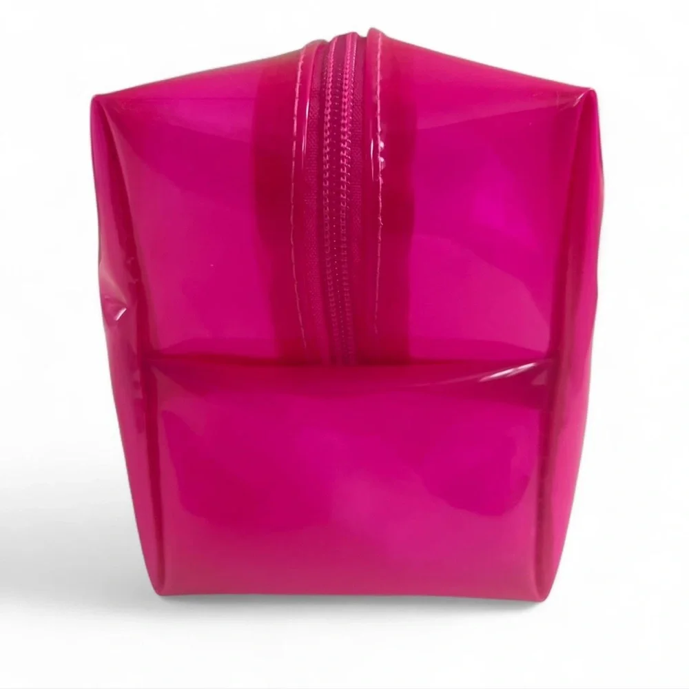 Juicy Couture‎ Hot Pink Jelly Cosmetic Bag NWT w/ Travel Bottle